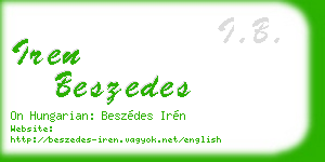 iren beszedes business card
