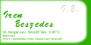 iren beszedes business card